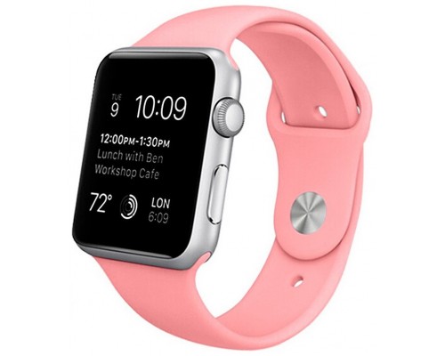 Correa COOL para Apple Watch Series 1 / 2 / 3 / 4 / 5 / 6 / 7 / 8 / 9 / SE (42 / 44 / 45 mm) Goma Rosa