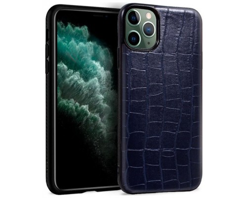 Carcasa COOL para iPhone 11 Pro Max Leather Crocodile Marino