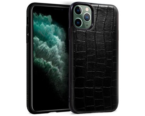 Carcasa COOL para iPhone 11 Pro Max Leather Crocodile Negro