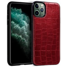 Carcasa COOL para iPhone 11 Pro Max Leather Crocodile Rojo