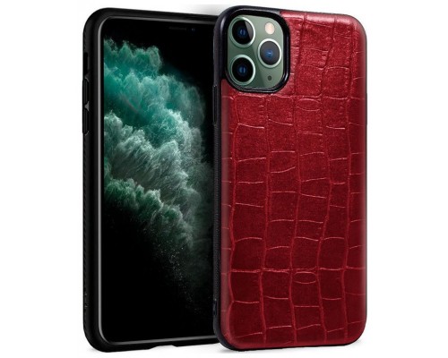 Carcasa COOL para iPhone 11 Pro Max Leather Crocodile Rojo