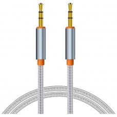 Cable Jack 3.5 mm a Jack 3.5 mm COOL Audio-Audio Nylon Plateado (1m)