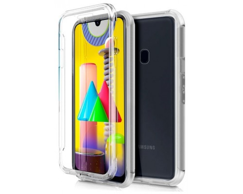 Funda COOL Silicona 3D para Samsung M315 Galaxy M31 (Transparente Frontal + Trasera)