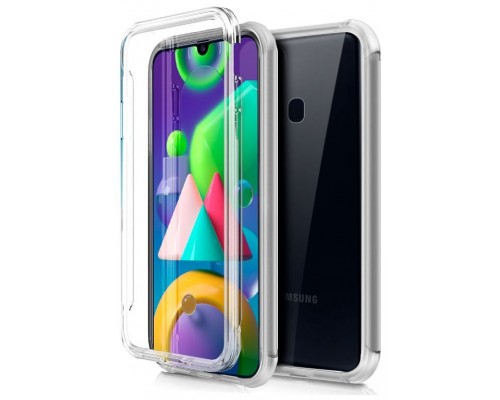 Funda COOL Silicona 3D para Samsung M215 Galaxy M21 (Transparente Frontal + Trasera)