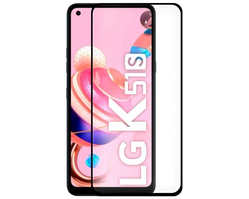 Protector Pantalla Cristal Templado COOL para LG K51s (FULL 3D Negro)