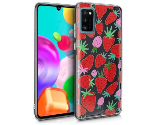 Carcasa COOL para Samsung A415 Galaxy A41 Clear Fresas