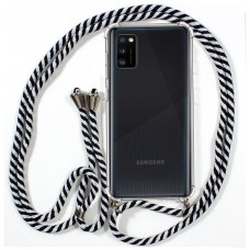 Carcasa COOL para Samsung A415 Galaxy A41 Cordón Blanco-Negro