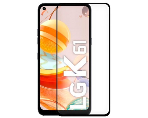 Protector Pantalla Cristal Templado COOL para LG K61 (FULL 3D Negro)