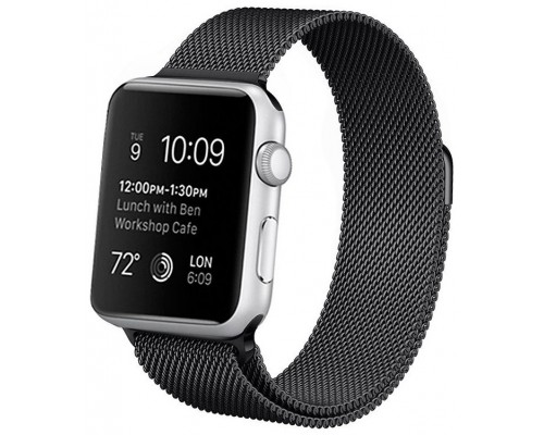 Correa COOL para Apple Watch Series 1 / 2 / 3 / 4 / 5 / 6 / 7 / 8 / 9 / SE (38 / 40 / 41 mm) Metal Negro