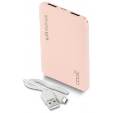 Bateria Externa Power Bank 5000 mAh COOL Leather Rosa