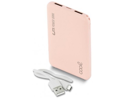 Bateria Externa Power Bank 5000 mAh COOL Leather Rosa