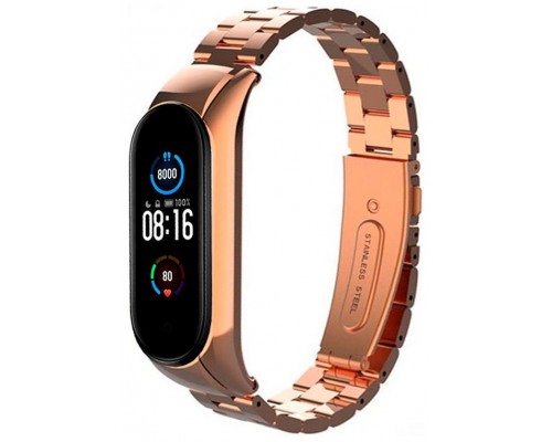 Correa COOL para Xiaomi Mi Band 5 / 6 / 7 / Amazfit Band 5 Steel Rose Gold