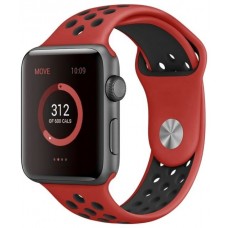 Correa COOL para Apple Watch Series 1 / 2 / 3 / 4 / 5 / 6 / 7 / 8 / 9 / SE (42 / 44 / 45 mm) Sport Rojo-Negro