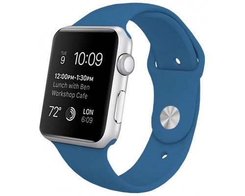 Correa COOL para Apple Watch Series 1 / 2 / 3 / 4 / 5 / 6 / 7 / 8 / 9 / SE (42 / 44 / 45 mm) Goma Azul