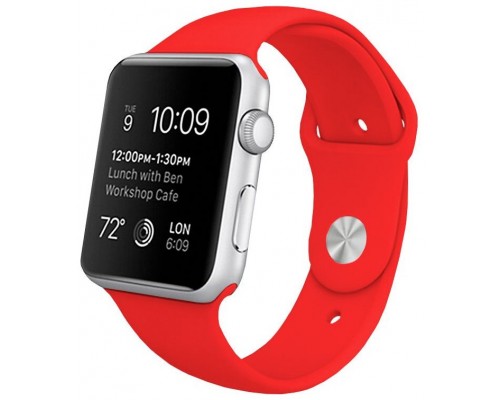 Correa COOL para Apple Watch Series 1 / 2 / 3 / 4 / 5 / 6 / 7 / 8 / 9 / SE (42 / 44 / 45 mm) Goma Rojo