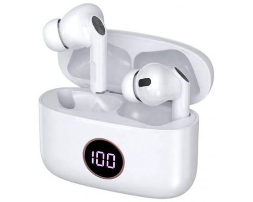 Auriculares Stereo Bluetooth Earbuds Lcd COOL AIR PRO Blanco