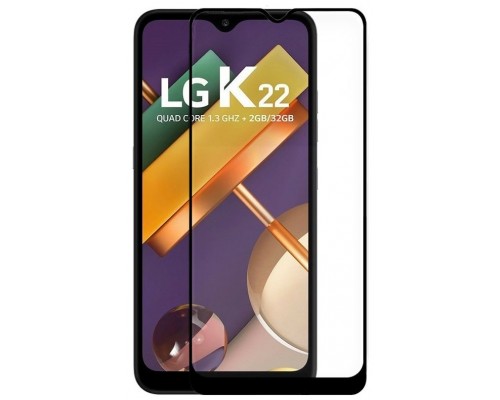 Protector Pantalla Cristal Templado COOL para LG K22 (FULL 3D Negro)