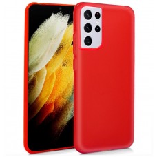 Funda COOL Silicona para Samsung G998 Galaxy S21 Ultra (Rojo)