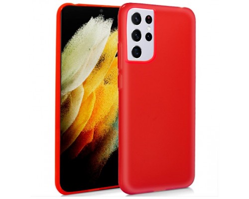 Funda COOL Silicona para Samsung G998 Galaxy S21 Ultra (Rojo)