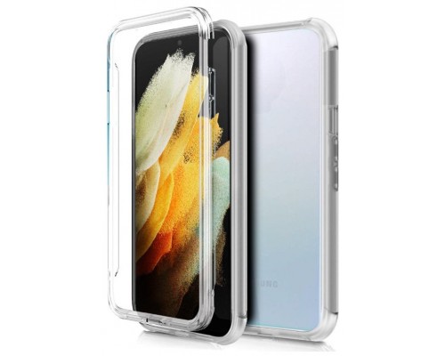 Funda COOL Silicona 3D para Samsung G998 Galaxy S21 Ultra (Transparente Frontal + Trasera)