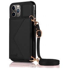Carcasa COOL para iPhone 11 Pro Colgante Wallet Negro