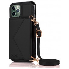 Carcasa COOL para iPhone 11 Pro Max Colgante Wallet Negro