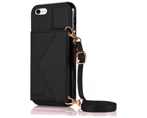 Carcasa COOL para iPhone 7 / 8 / SE (2020) / SE (2022) Colgante Wallet Negro