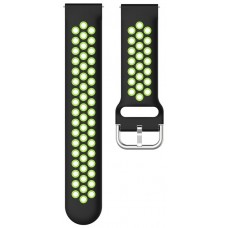 Correa Universal 20mm Amazfit Bip / GTS / Bip Lite / Huawei / Samsung / COOL Goma Negro-Verde