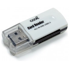 Lector USB Tarjetas Memoria Universal COOL (All in One) Blanco