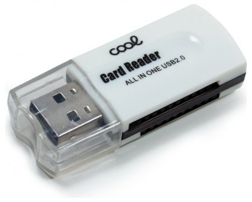 Lector USB Tarjetas Memoria Universal COOL (All in One) Blanco