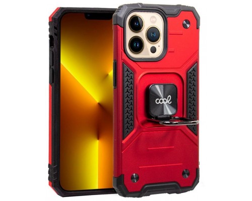 Carcasa COOL para iPhone 13 Pro Max Hard Anilla Rojo