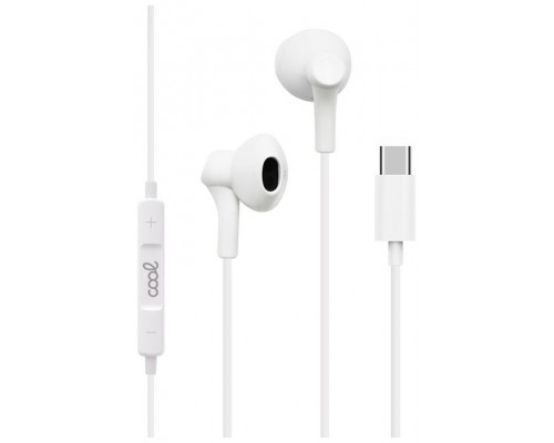 Auriculares Botón COOL Stereo Tipo-C Con Micro (Digital) Blanco