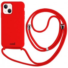 Carcasa COOL para iPhone 13 mini Cordón Liso Rojo
