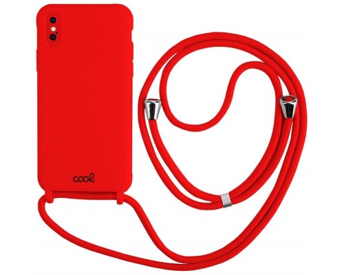 Carcasa COOL para iPhone X / iPhone XS Cordón Liso Rojo