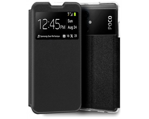 Funda COOL Flip Cover para Xiaomi Poco M5 Liso Negro