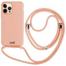 Carcasa COOL para iPhone 14 Pro Max Cordón Liso Rosa