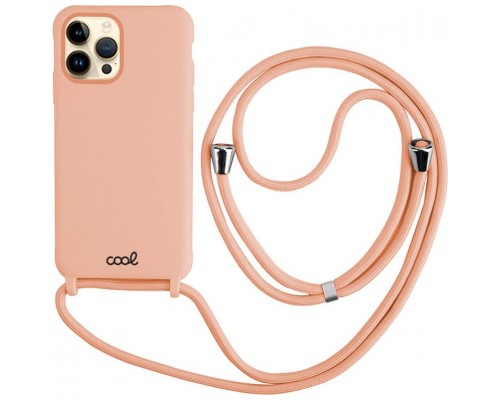 Carcasa COOL para iPhone 14 Pro Max Cordón Liso Rosa