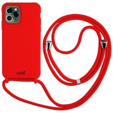 Carcasa COOL para iPhone 14 Pro Cordón Liso Rojo