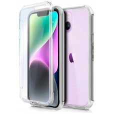 Funda COOL Silicona 3D para iPhone 14 (Transparente Frontal + Trasera)