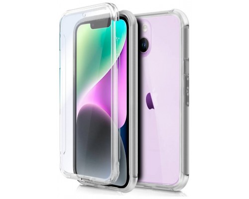 Funda COOL Silicona 3D para iPhone 14 (Transparente Frontal + Trasera)