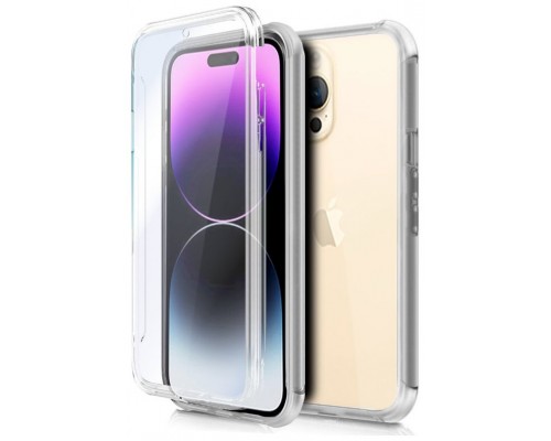 Funda COOL Silicona 3D para iPhone 14 Pro Max (Transparente Frontal + Trasera)