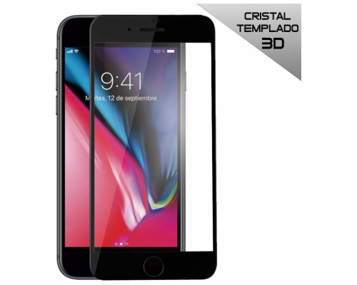 Protector Pantalla Cristal Templado COOL para iPhone 7 Plus / iPhone 8 Plus (FULL 3D Negro)