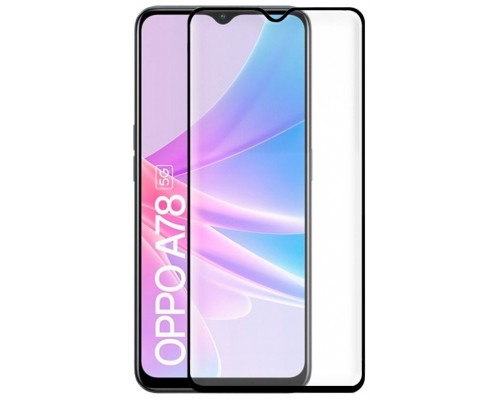 Protector Pantalla Cristal Templado COOL para Oppo A78 5G (FULL 3D Negro)