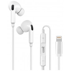 Auriculares Blancos COOL Stereo Con Micro para iPhone - Goma IN-EAR (Lightning Bluetooth)