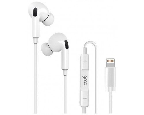 Auriculares Blancos COOL Stereo Con Micro para iPhone - Goma IN-EAR (Lightning Bluetooth)