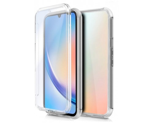 Funda COOL Silicona 3D para Samsung A346 Galaxy A34 5G (Transparente Frontal + Trasera)