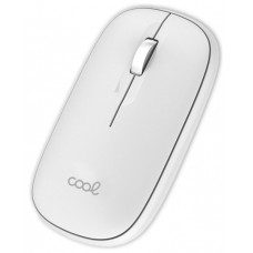 Ratón Inalámbrico COOL Slim Silencioso 2 en 1 (Bluetooth + Adap. USB) Blanco