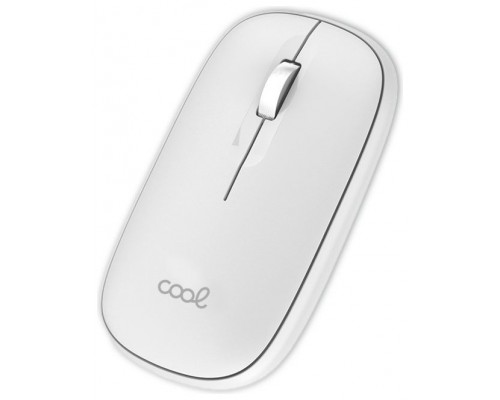 Ratón Inalámbrico COOL Slim Silencioso 2 en 1 (Bluetooth + Adap. USB) Blanco