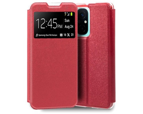 Funda COOL Flip Cover para Xiaomi Redmi 12C Liso Rojo