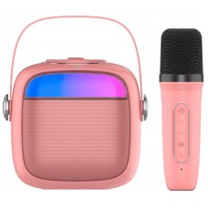 Altavoz Bluetooth Universal Música 6W COOL Mini Karaoke + 1 Micrófono Rosa